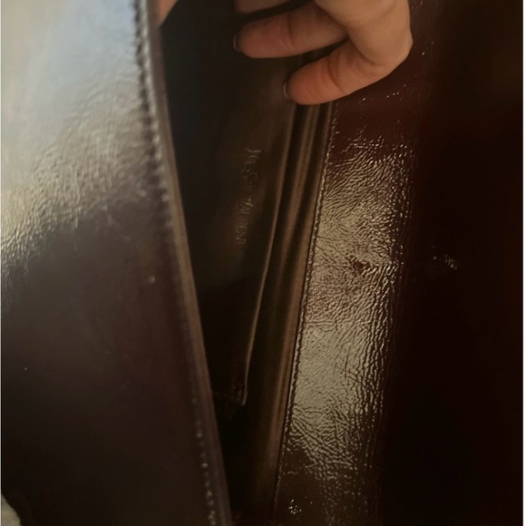 Authentic YSL burgundy Large clutch - Picture 6 of 6